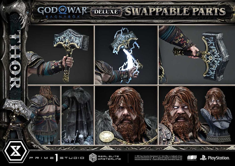 God of War: Ragnarök Real Elite Masterline Series Statue 1/3 Thor Deluxe Version 105 cm Prime 1 Studio