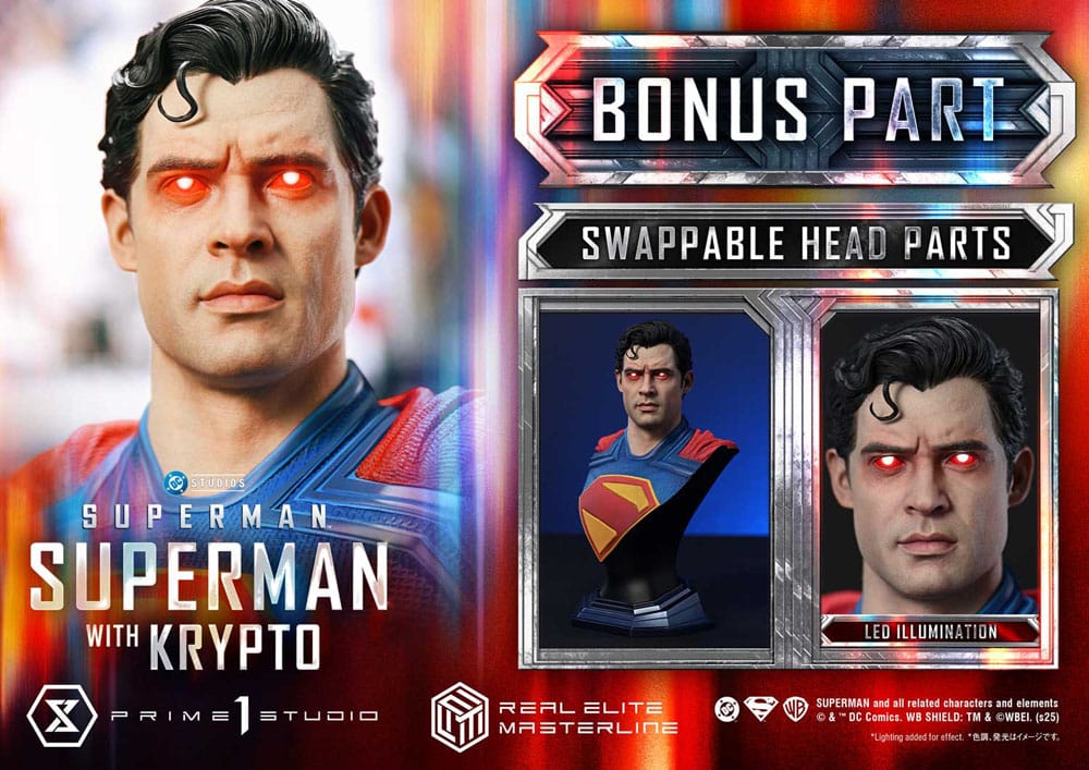 Superman (2025) Real Elite Masterline Series Statue 1/3 Superman with Krypto Bonus Version 95 cm Prime 1 Studio