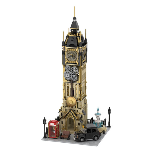 Original-Steampunk Series Construction Set Steampunk Clock Tower Park 58 cm Construction kits