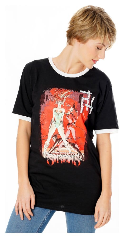 Gotham City Sirens T-Shirt Crossword Black Ringer CID