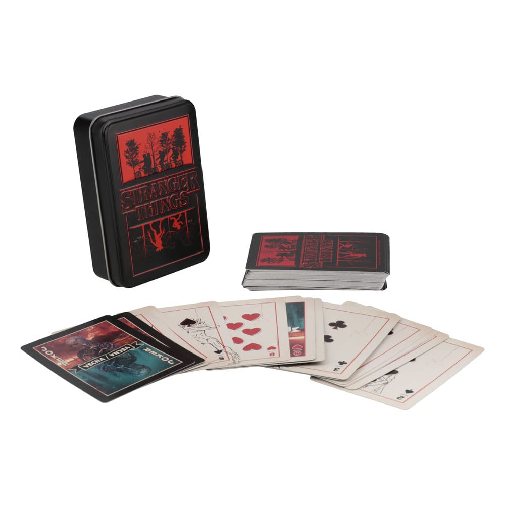Stranger Thinngs 5 Playing Cards Metal