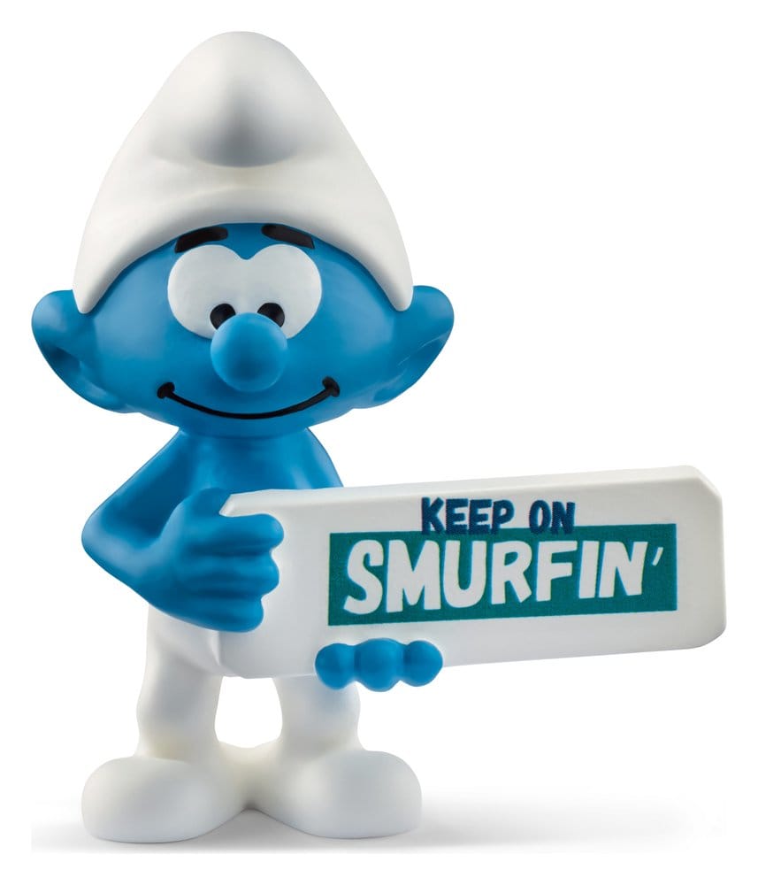 The Smurfs Mini-Figure Smurf with a Sign (Keep on Smurfin') 5 cm Puppy