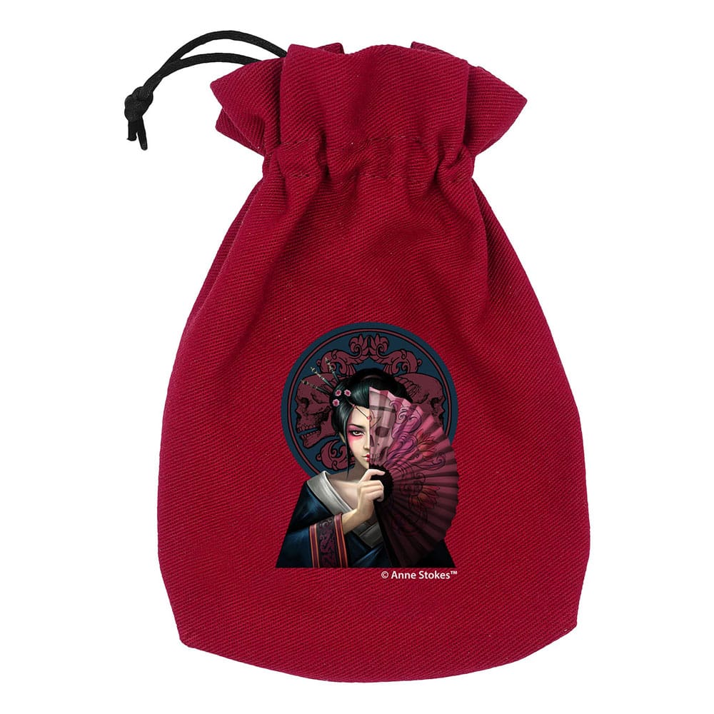 Anne Stokes Dice Pouch Geisha Skull