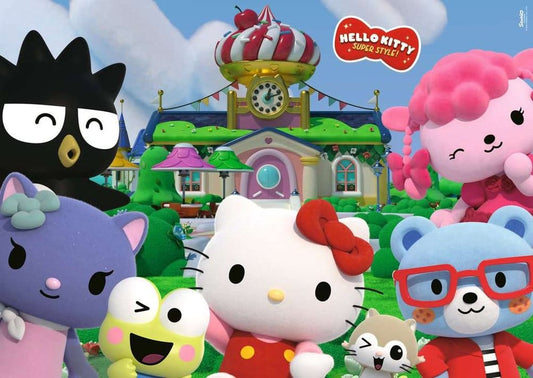 Hello Kitty Giant Floor Jigsaw Puzzle Fun in Cherry Town (24 Pieces)