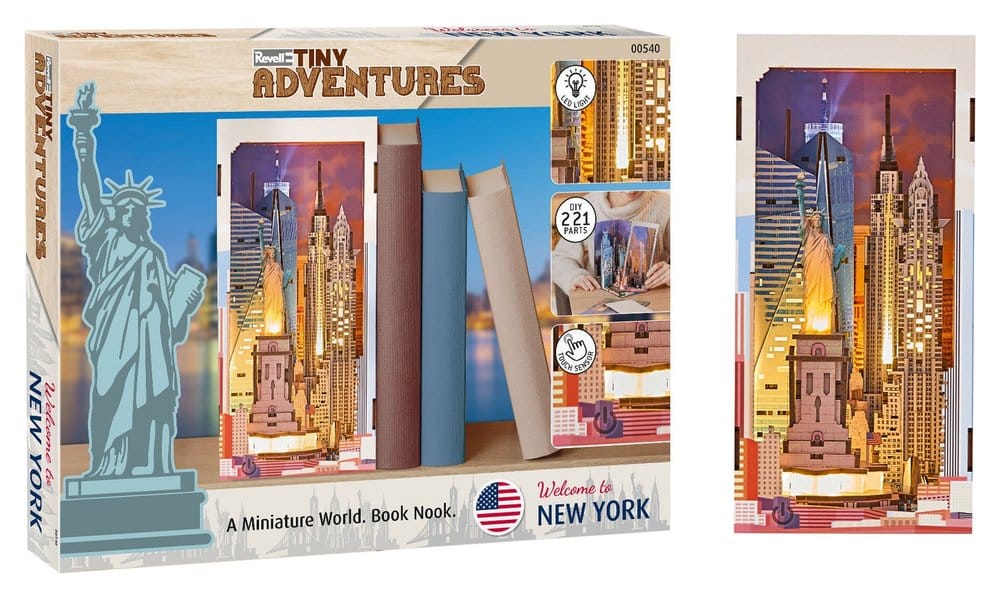Revell Tiny Adventures Book Nook Mini Diorama New York 18 cm Revell