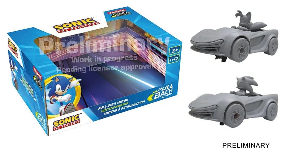 Sonic the Hedgehog Pull & Speed Pull-back car Sonic Racing CrossWorlds - Twinpack Carrera