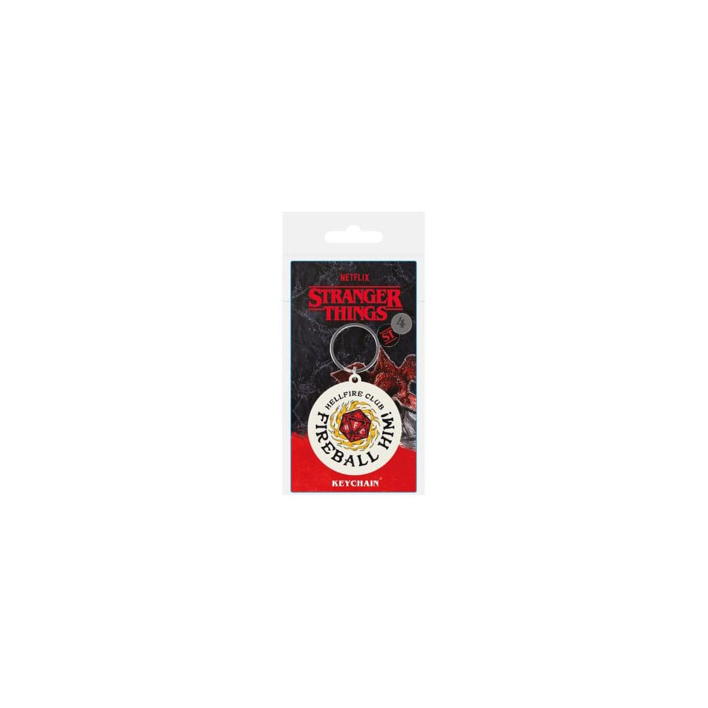 Stranger Things 4 Rubber Keychain Fireball Him 6 cm Keyrings