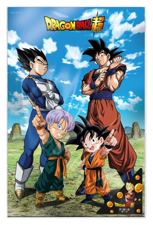 Dragon Ball Super 3D Poster Battle of Gods Goku Vegeta Family 38 x 58 cm SD Toys
