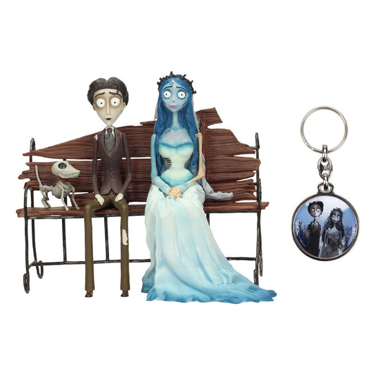 Corpse Bride Gift Set figure & Keyring Victor & Emily SD Toys