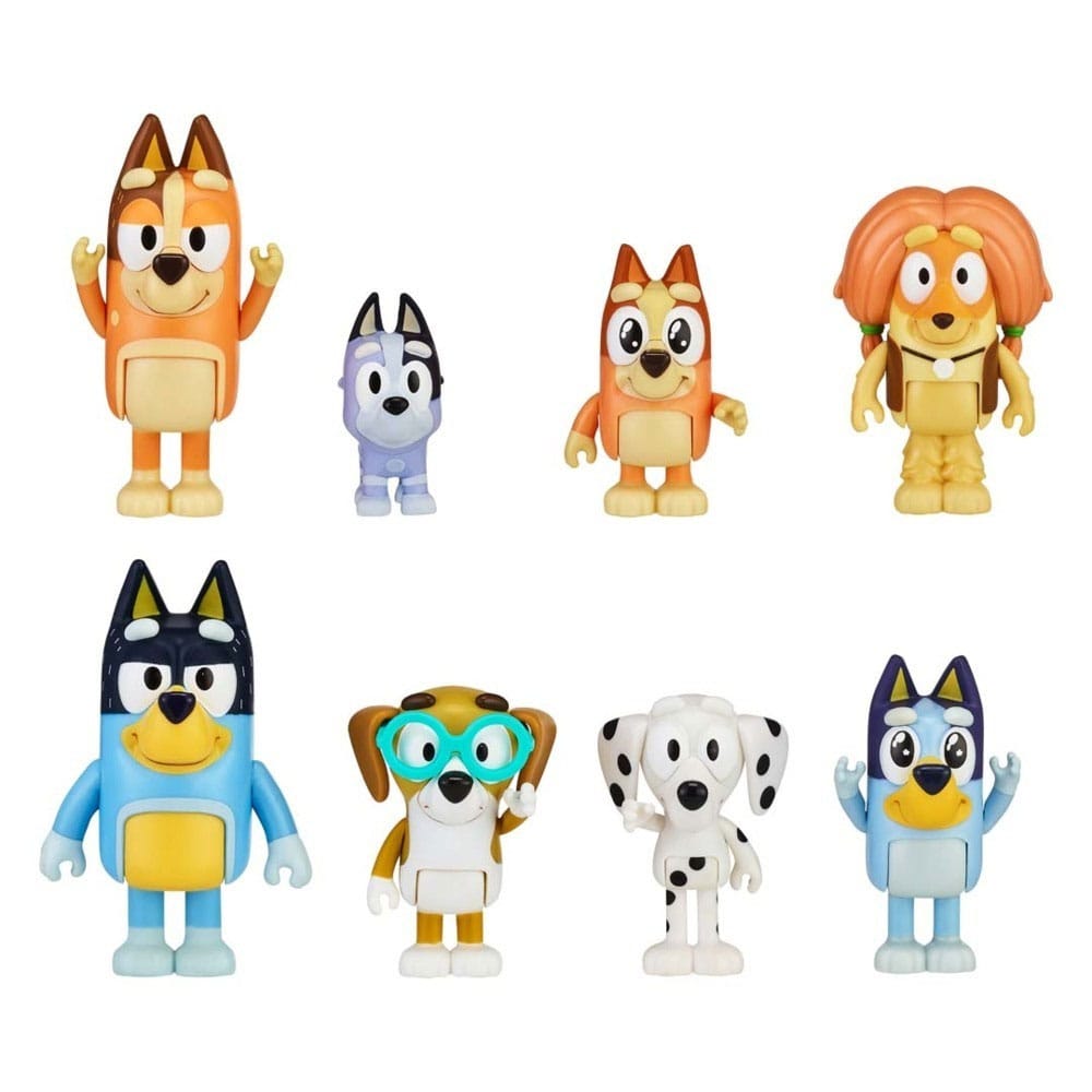 Bluey: Family & Friends 8 Piece Figure Set Spectron Toys