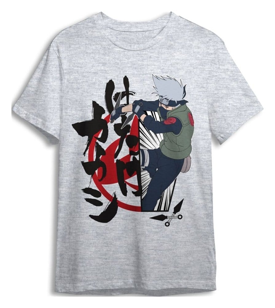Naruto T-Shirt Kakashi Grey Size M