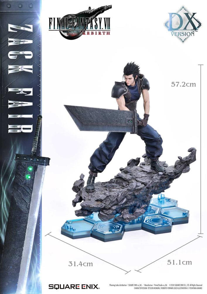 Final Fantasy VII Rebirth Statue 1/4 Zack Fair Deluxe Ver. 57 cm Statues