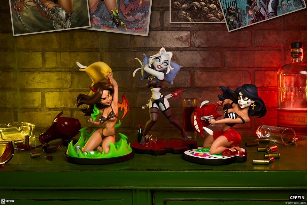 Coffin Comics Designer Statues Set Sleepover In Hell