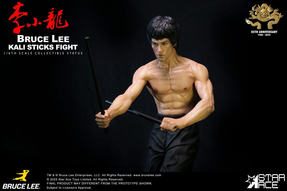 Enter the Dragon Movie Statue 1/6 Bruce Lee Kali Sticks Fight Deluxe Basement Version 30 cm Star Ace Toys