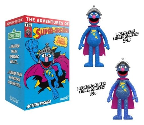 Sesame Street ReAction Action Figure Super Grover (W/Chase)