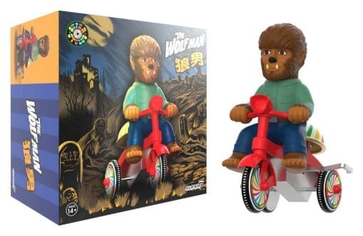 Universal Monsters Super Cycles Vehicle The Wolf Man (Brown w/ Red Trike)