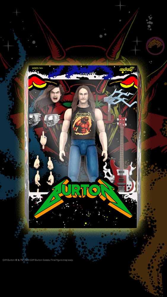 Metallica Ultimates Action Figure Wave 2 Cliff Burton 18 cm Action figures