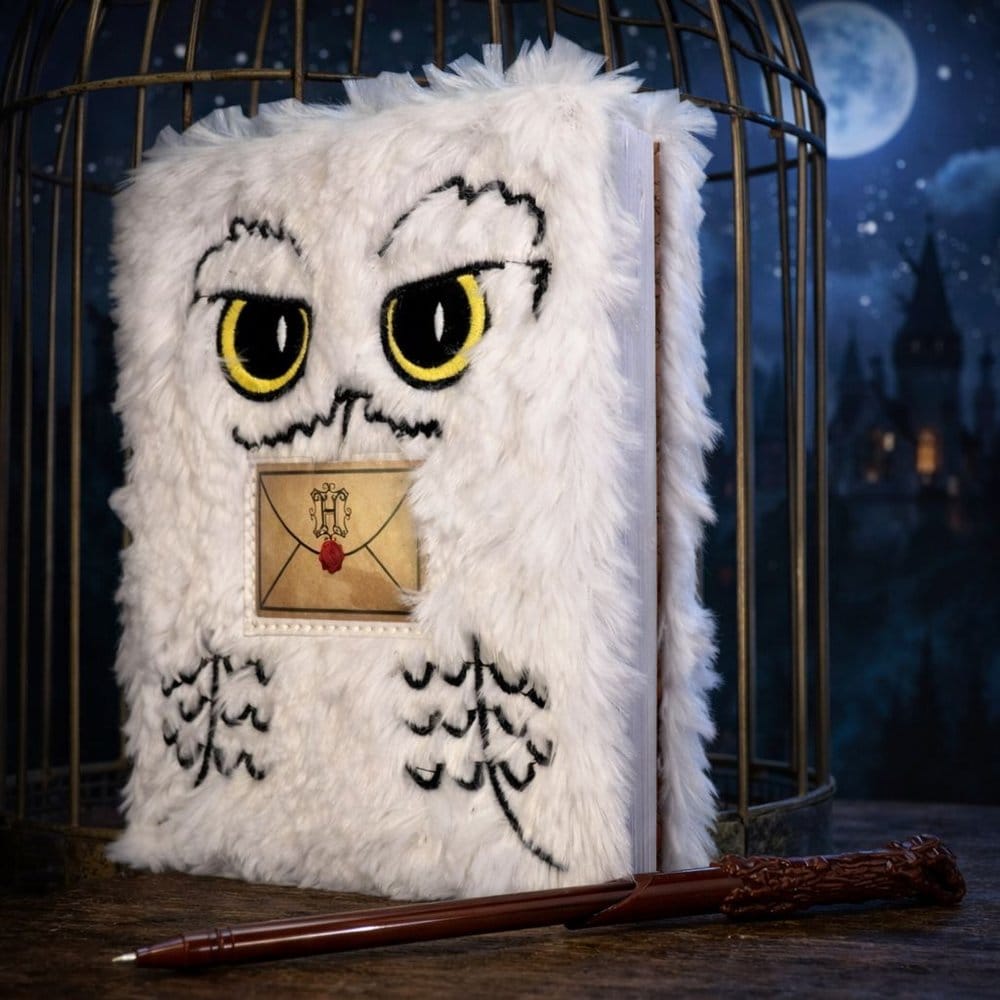 Harry Potter Plush Notebook Set with Pen Hedwig Magical Locations