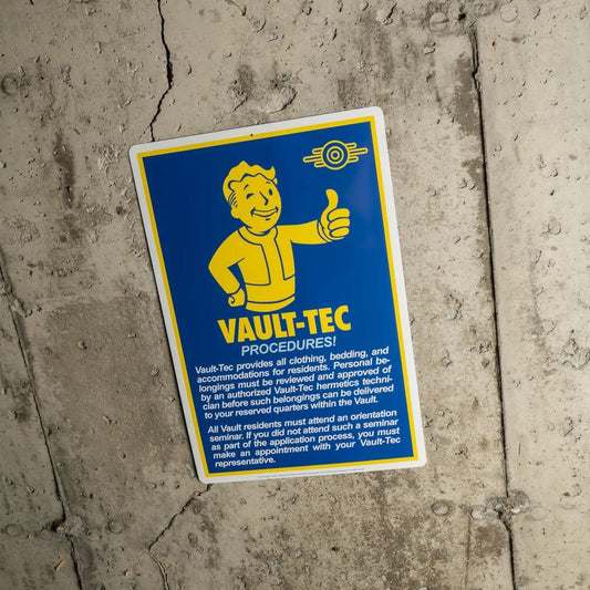 Fallout Metal Sign Procedures Trick Or Treat Studios