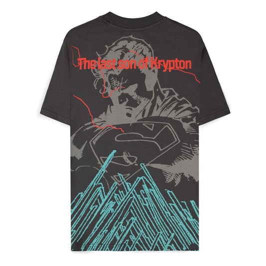 DC Comics T-Shirt Superman Dark Grey son of Krypton Size XL
