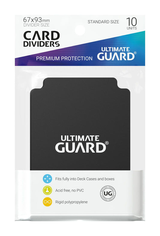 Ultimate Guard Card Dividers Standard Size (10) - Black Ultimate Guard