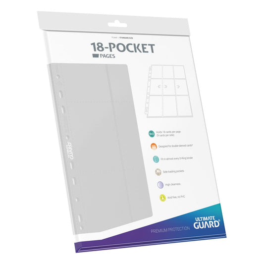 Ultimate Guard 18-Pocket Pages Side-Loading (10) - White Ultimate Guard