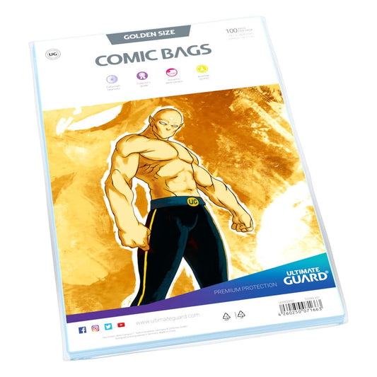 Ultimate Guard Comic Bags Standard (100) - Golden Size Ultimate Guard