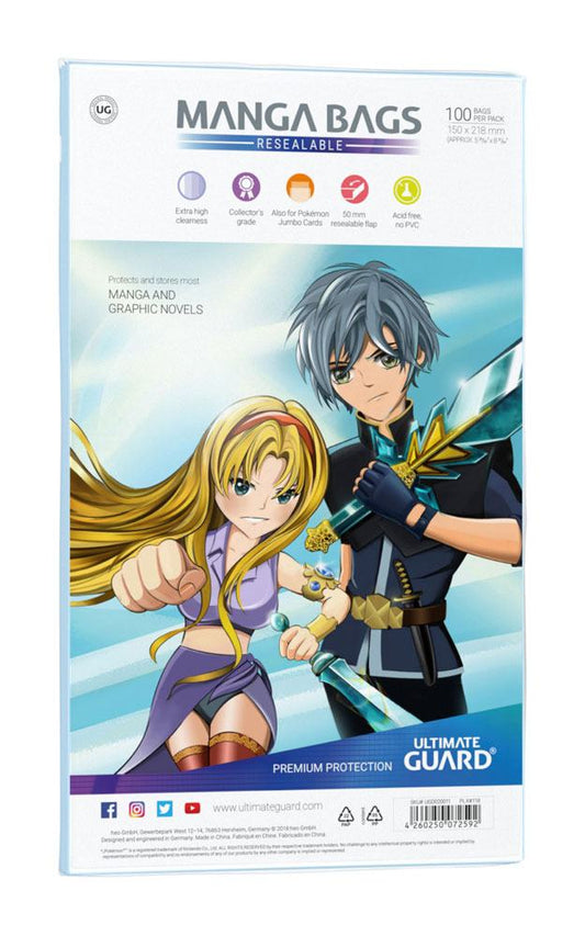 Ultimate Guard Manga Bags Resealable (100) Ultimate Guard