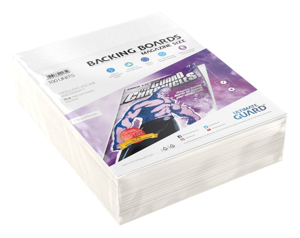 Ultimate Guard Comic Backing Boards (100) - Magazine Size Ultimate Guard