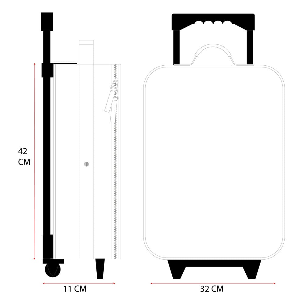 Lilo & Stitch Trolley Suitcase Made to Roll 42 cm