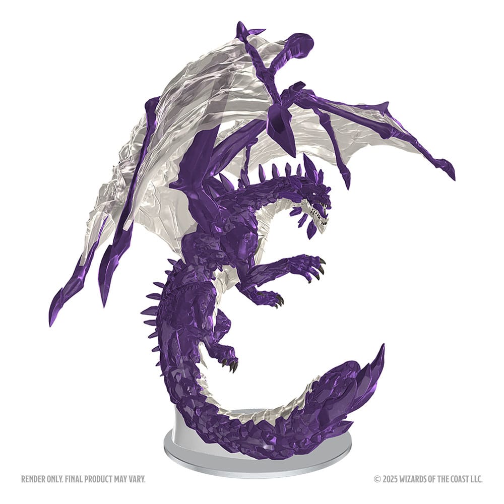 D&D Nolzur's Marvelous Miniatures Unpainted Miniatures Adult Amethyst Dragon 38 cm Wizkids