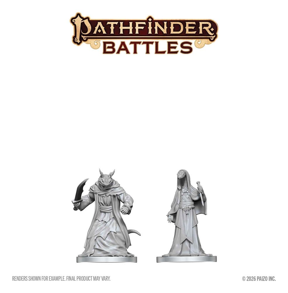 Pathfinder Battles Deep Cuts Unpainted Miniature Zyss & Aapoph Serpentfolk 13 cm