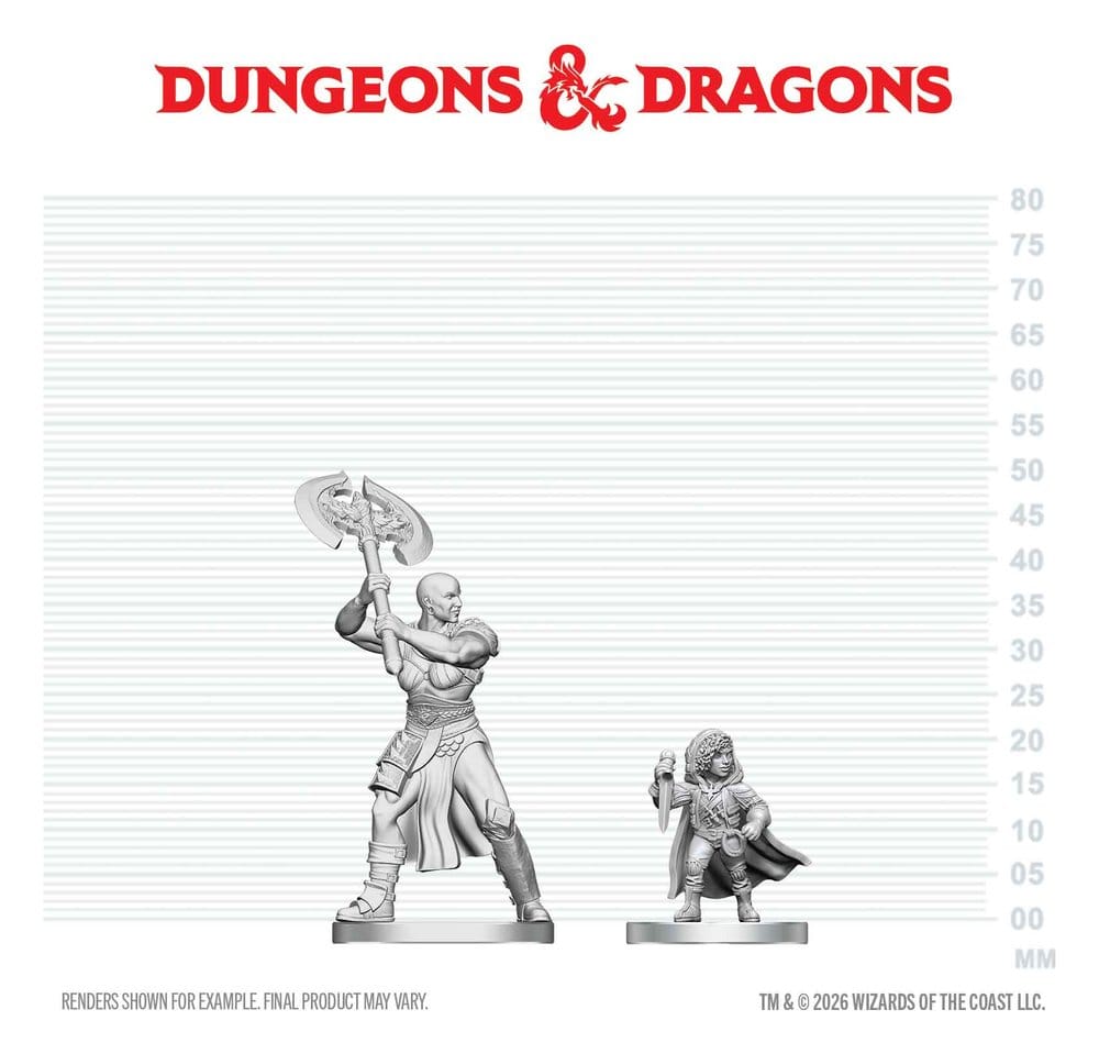 D&D Nolzur's Marvelous Miniatures Mini Figures Goliath Barbarian & Halfling Rogue 13 cm