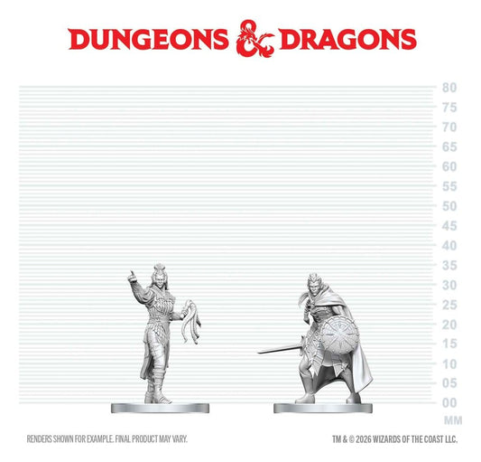 D&D Nolzur's Marvelous Miniatures Mini Figures Drow Elite Warrior & Drow Priestess of Lolth 13 cm