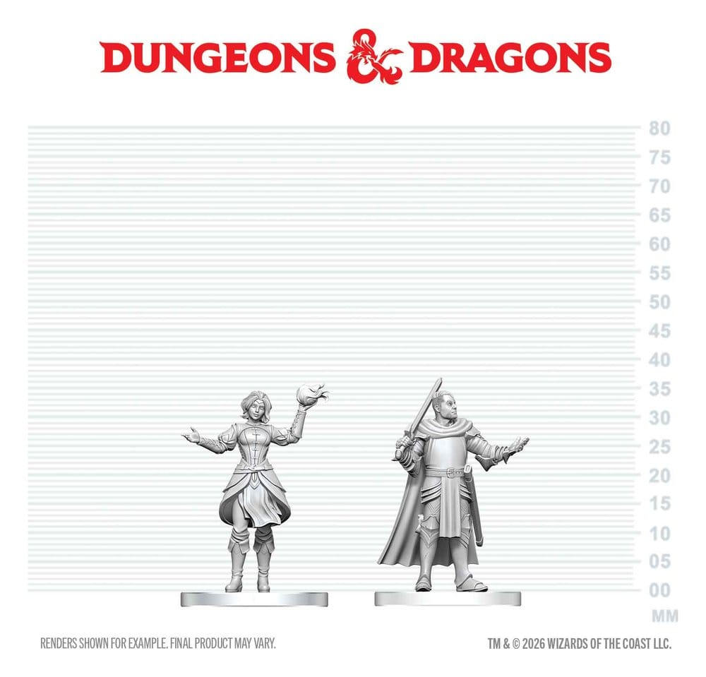 D&D Nolzur's Marvelous Miniatures Mini Figures Knight & Mage Apprentice 13 cm