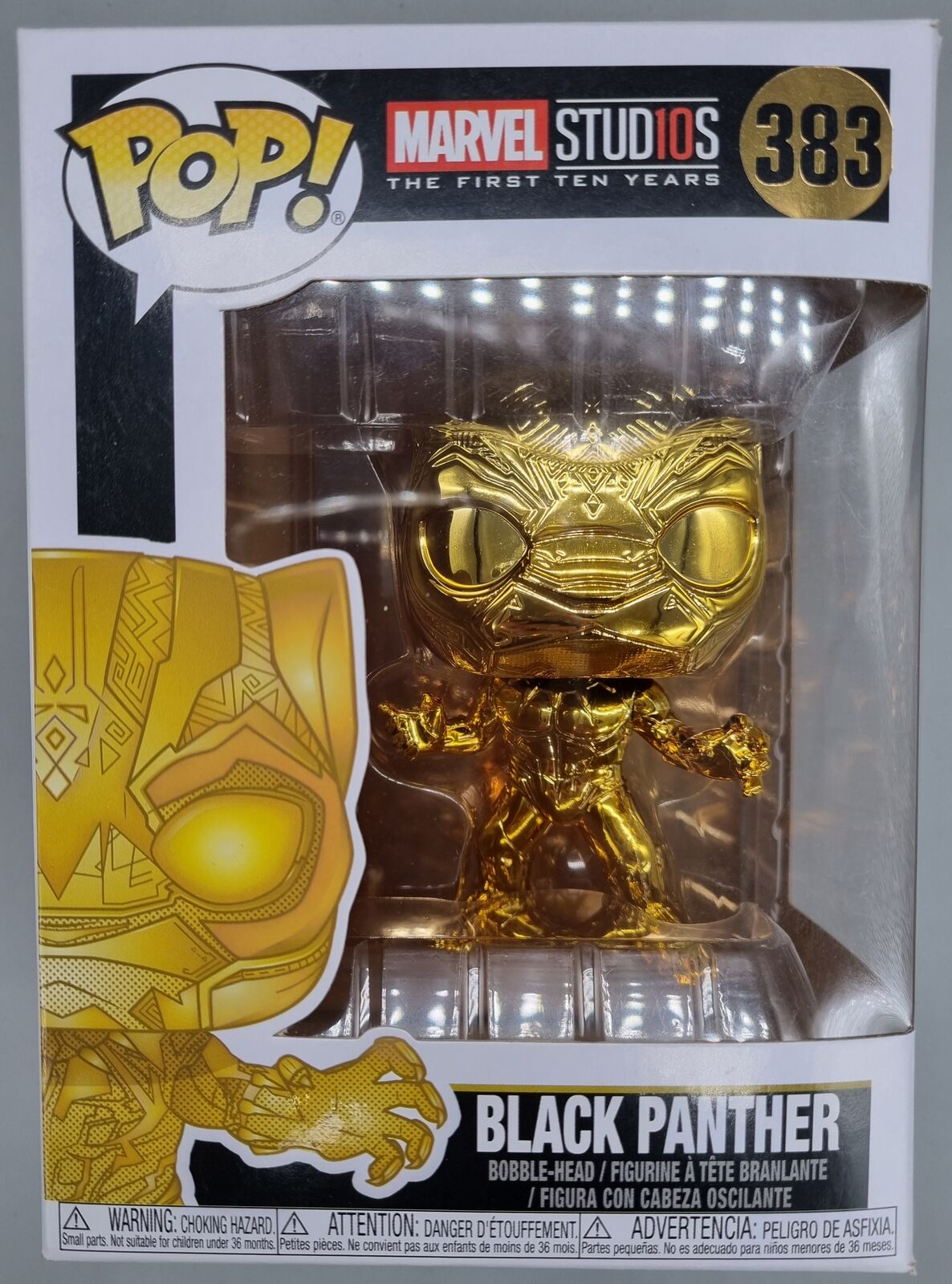 383 Black Panther (Gold) - Chrome - Marvel 10 Years Funko POP Funko