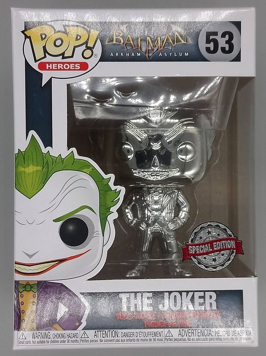 53 The Joker (Silver) - Chrome - DC Batman: Arkham Asylum Funko POP Funko