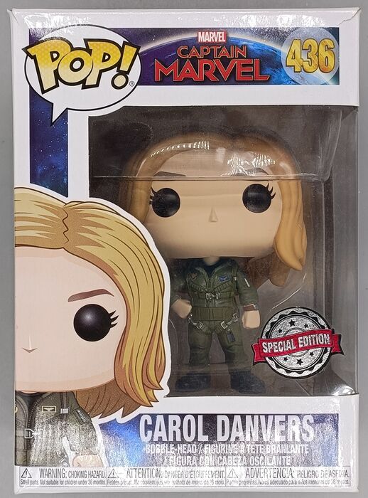 436 Carol Danvers (Flight Suit) Marvel Captain - Box Damaged Funko POP Funko