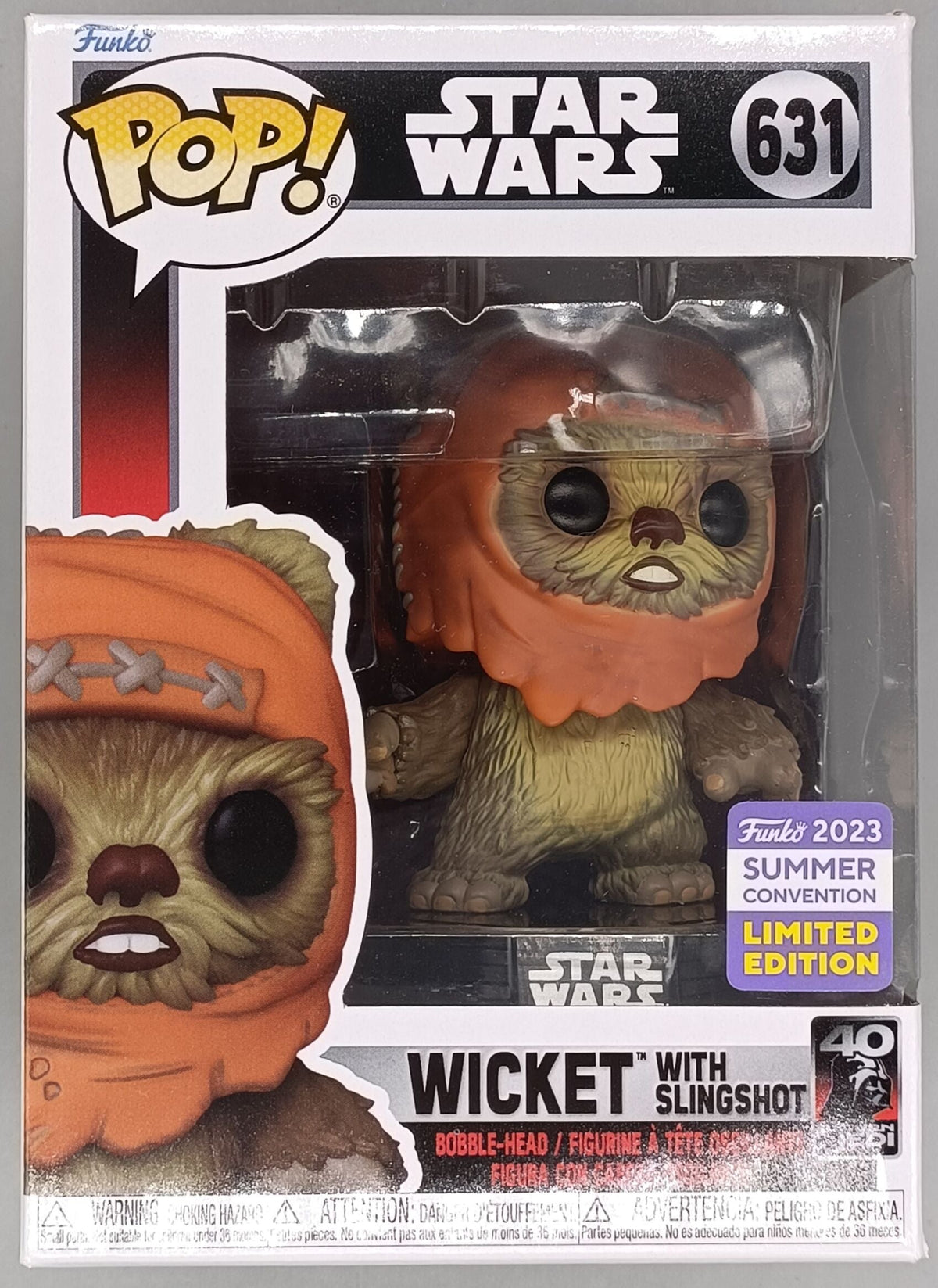 631 Wicket (with Slingshot) Star Wars - 2023 Con Funko POP Funko