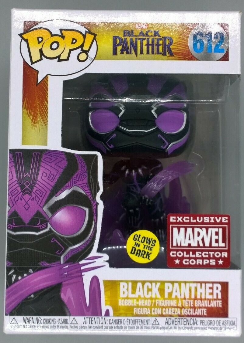 612 Black Panther (Leaping) Glow - Marvel Collector Corps Funko POP Funko
