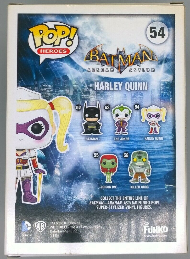 54 Harley Quinn Nurse - DC Batman Arkham Asylum Box Damaged Funko POP
