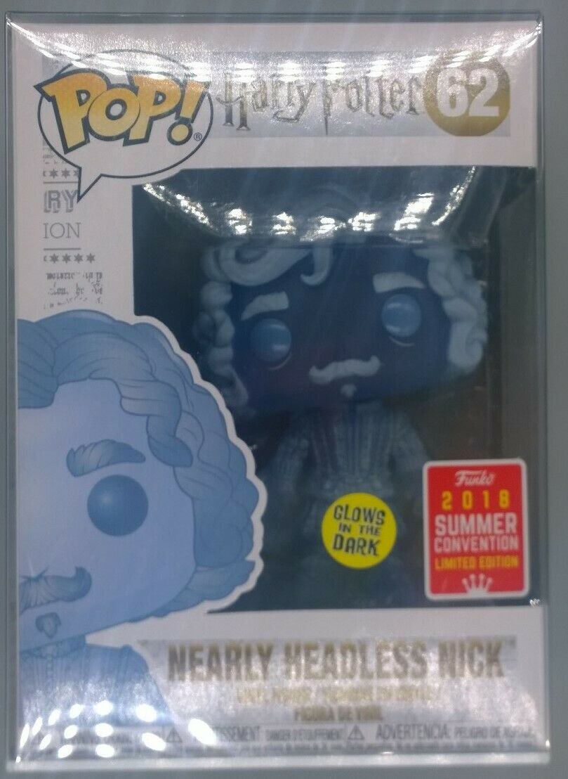 62 Nearly Headless Nick - Glow - Harry Potter - 2018 Con Funko POP Funko