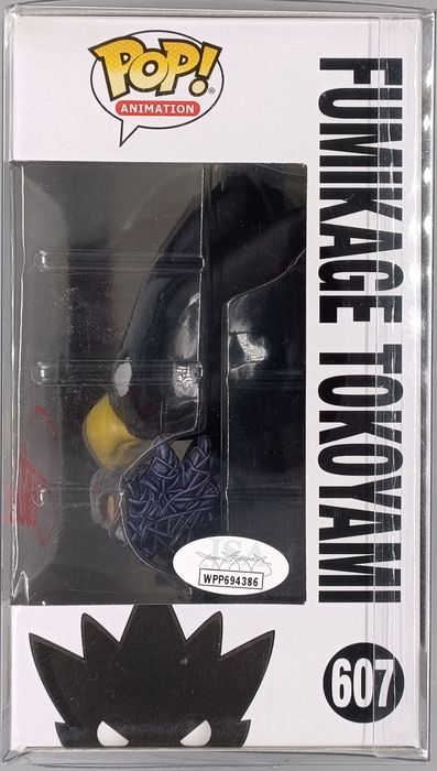 607 Fumikage Tokoyami My Hero Academia (signed Josh Grelle) COA Funko POP