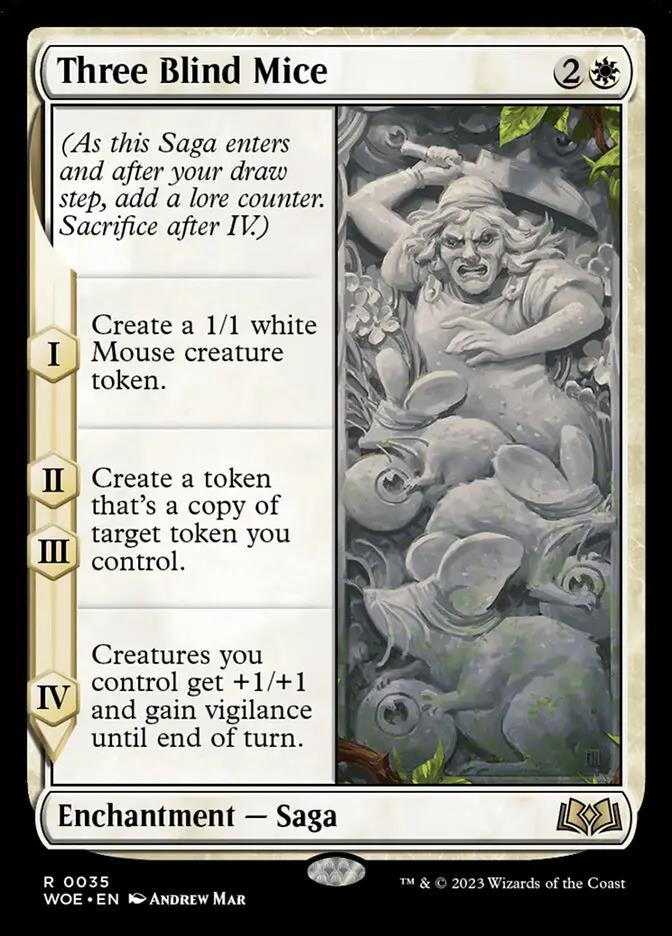 35 - Three Blind Mice - Wilds of Eldraine - Normal - Magic: The Gathering Card