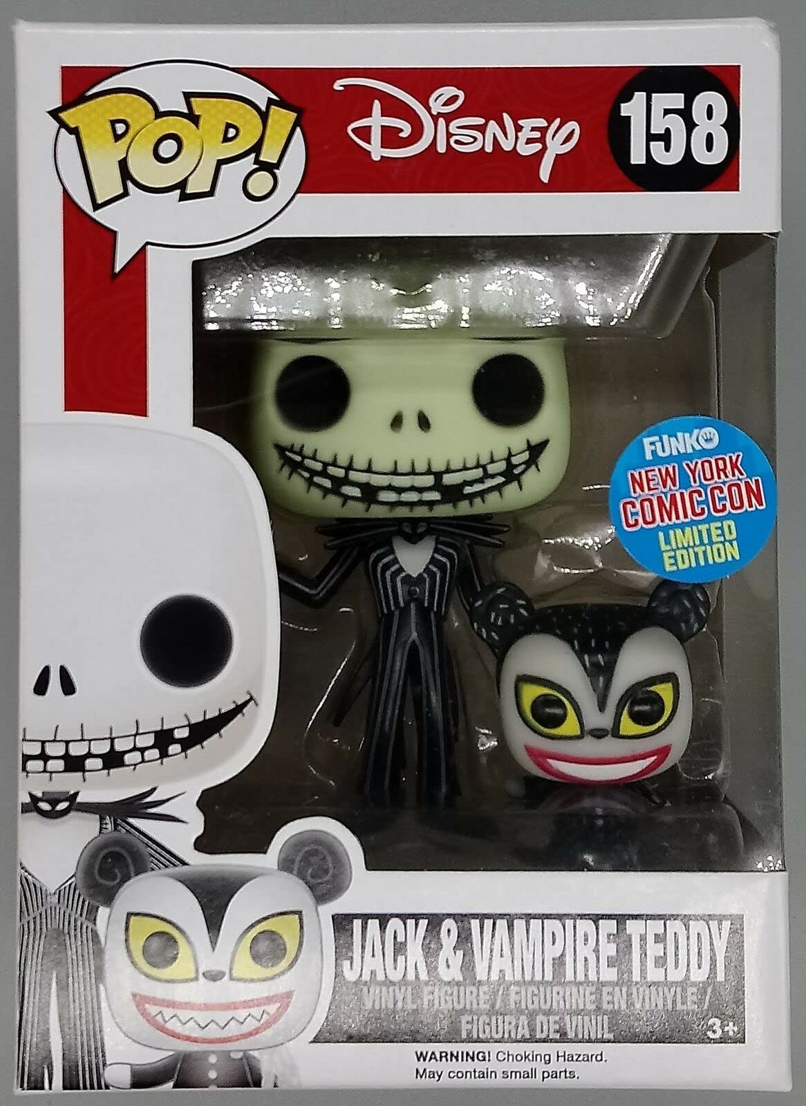 158 Jack & Vampire Teddy The Nightmare Before Christmas Funko POP - Box Damaged Funko