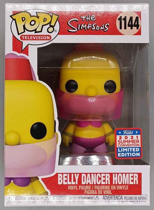 1144 Belly Dancer Homer - The Simpsons - 2021 Con Box Damaged Funko POP Funko