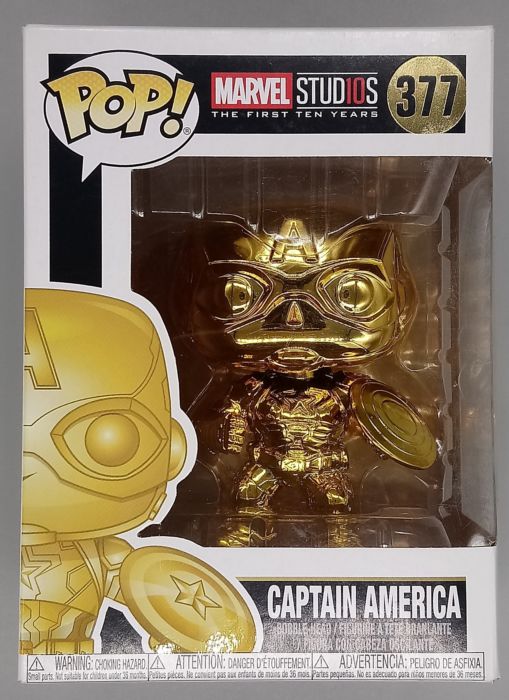 377 Captain America (Gold) - Chrome - Marvel - Box Damaged Funko POP Funko
