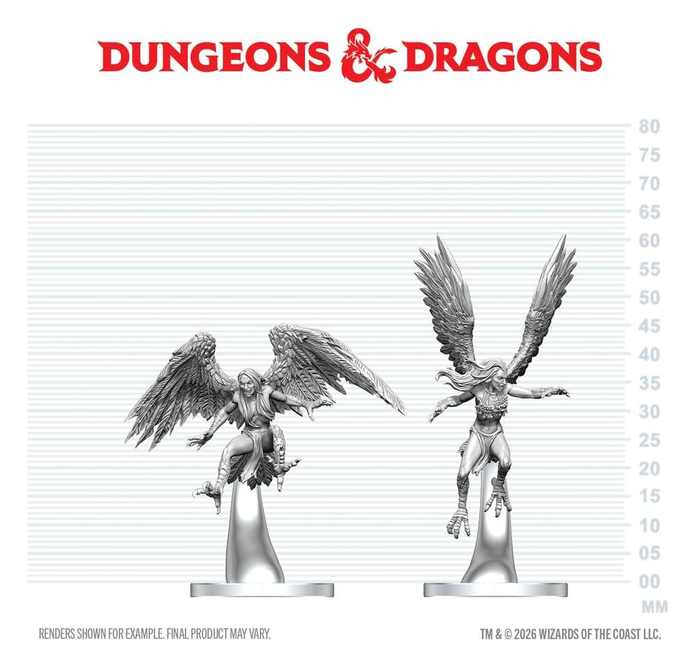 Discover the Enchanting World of Dungeons & Dragons Miniatures: Unleash Your Imagination with Nolzur’s Marvelous Harpies! 🧙‍♂️🦅✨