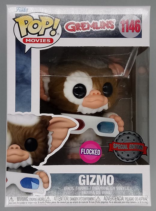 1146 Gizmo (w/ 3D Glasses) - Flocked - Gremlins Funko POP - Box Damaged