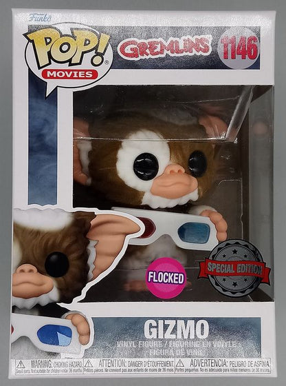 1146 Gizmo (w/ 3D Glasses) - Flocked - Gremlins Funko POP - Box Damaged